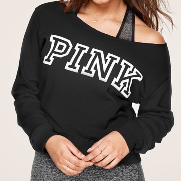 PINK Victoria's Secret Sweaters - Victoria’s Secret Pink EVERYDAY LOUNGE OFF THE SHOULDER SWEATSHIRT